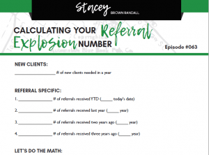 Referral Explosion Worksheet